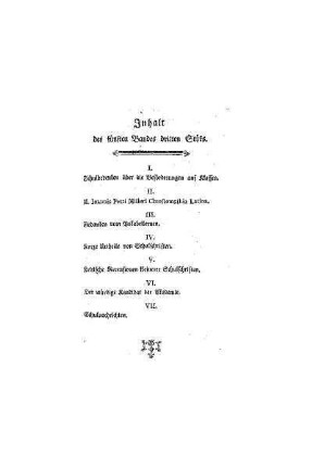 Inhalt des fünften Bandes dritten Stüks