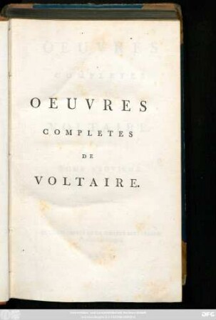 T. 9 = T. 9: Oeuvres Completes De Voltaire