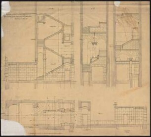 Berliner Handelsgesellschaft, Berlin: Treppenhaus: Grundriss, Schnitte