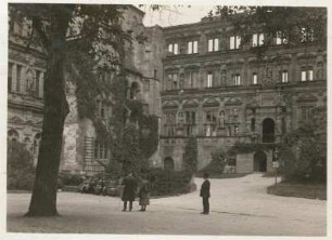 Ottheinrichsbau : Heildelberg. Schloss, Ottheinrichsbau vom Schloßhof aus gesehen