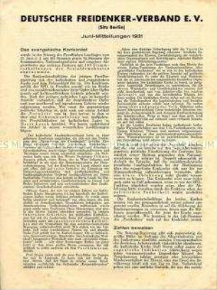 Mitteilungsblatt des Deutschen Freidenker-Verbands