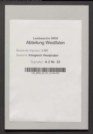 Verkauf der Besitzungen des aufgehobenen Franziskanerklosters Lügde