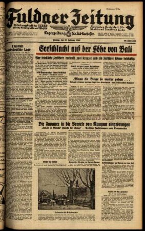Ausgabe vom Freitag, den 27. Februar 1942.