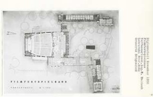 Filmfestspielhaus, Berlin-Westend (Diplomarbeit bei Karl Wilhelm Ochs): Grundriss Erdgeschoss 1:200
