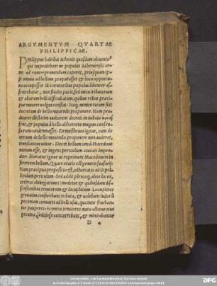 Argumentum Quartae Philippicae.