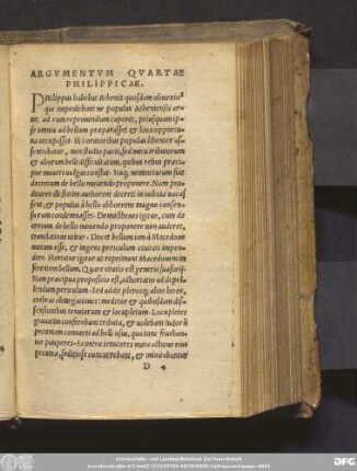 Argumentum Quartae Philippicae.