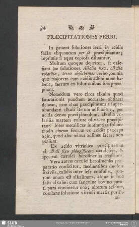 Praecipitationes Ferri