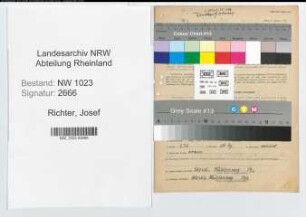 Entnazifizierung Josef Richter , geb. 28.10.1886 (Einzelhaendler)