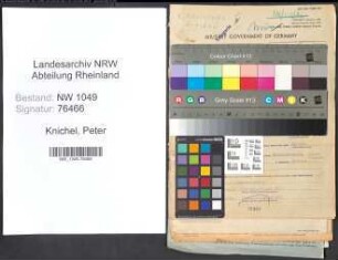 Entnazifizierung Peter Knichel , geb. 09.01.1889 (Baumeister)