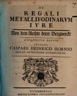 De regali metallifodinarum iure