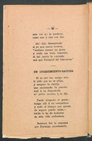 Un ofrecimiento Gaucho