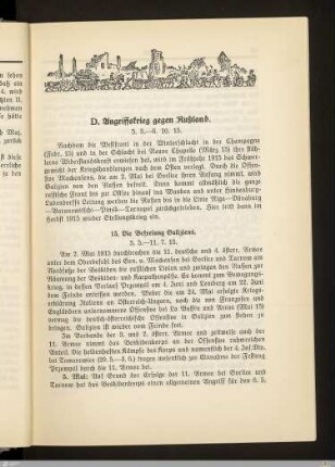 D. Angriffskrieg gegen Rußland