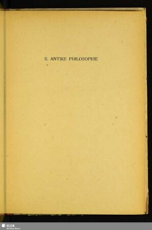 II. Antike Philosophie