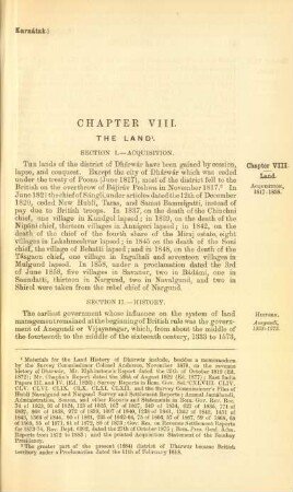 Chapter VIII. The land