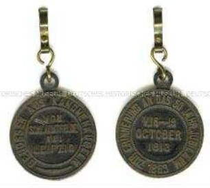 Deutschland, Sachsen, tragbare Medaille aus Kanonenkugeln zum 50jährigen Jubiläum der Leipziger Völkerschlacht