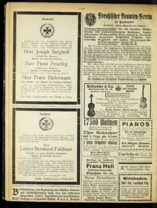 Nachruf : [Herr Joseph Berghoff] ; [Herr Franz Peveling] ; [Herr Franz Hellermann]