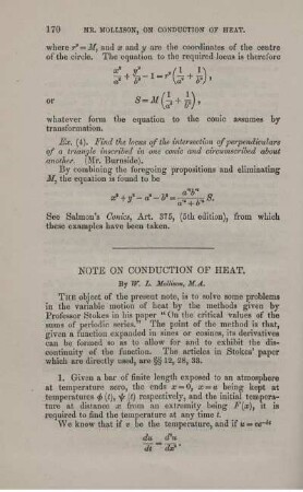 Note on conduction of heat.