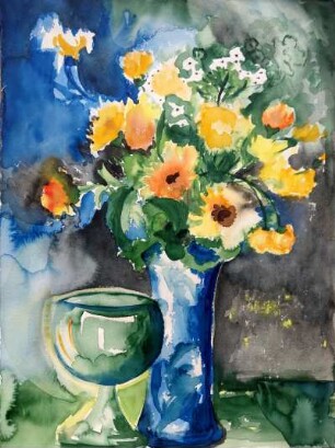 Blaue Vase 1