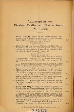 Katalog : [Gezählte Reihe]. [Auch m. d. Tit.:] Verzeichniss ... [Auch m. d. Tit.:] Bücher-Verzeichniss ... [Auch m. französ. Tit.]. 187