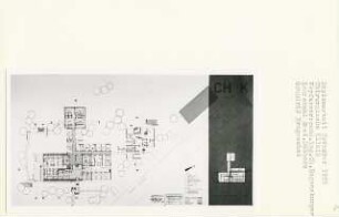 Chirurgische Klinik, Berlin-Nikolassee (Diplomarbeit bei Kurt Dübbers): Grundriss Erdgeschoss 1:200