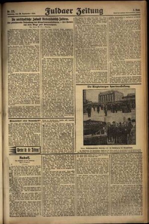 Dritte Ausgabe vom Samstag, den 28. September 1929.