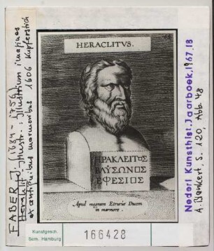 J. Faber: Heraklit, Illustration: Illustrium imagines ex antiquibus marmoribus, 1606