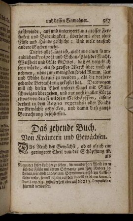 Das zehende Buch. Von Kräutern und Gewächsen.