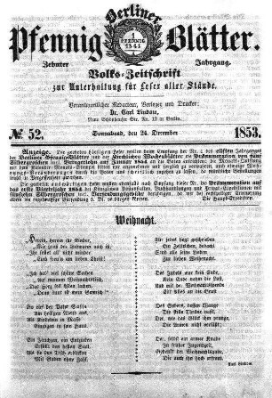 Nr. 52, Sonnabend, den 24. December