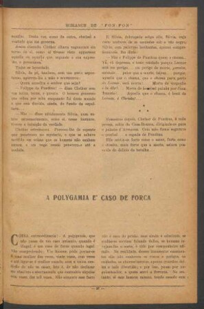 A polygamia é caso de forca
