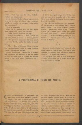 A polygamia é caso de forca