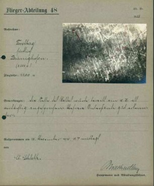 Foto mehrerer Unterstände am Forstberg südlich von Brünighofen (Brinighoffen) (Luftbild)