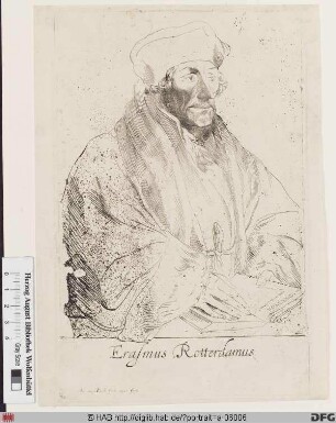 Bildnis Desiderius Erasmus, gen. Erasmus von Rotterdam