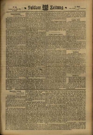 Zweite Ausgabe vom Samstag, den 18. März 1911.