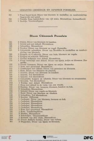 Blauw Chineesch Porselein (Nr. 324-384)