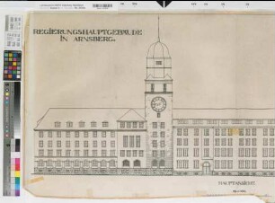 Arnsberg, Regierungshauptgebäude, Westansicht