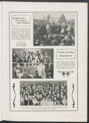 Inauguración de la plaza 12 de Octubre