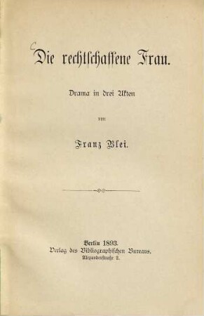 Die rechtschaffene Frau