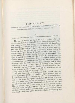 Femte Afsnit. Forholdet Til Udlandet Og Til Gottorp Samt Kongehuset I Tiden Fra Freden I Lund Til Kristian V's Død (1679-99).