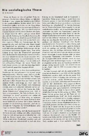 7: Die soziologische These