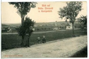 Zinnwald. Blick auf Zinnwald und Georgenfeld