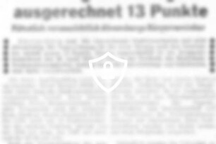Erste Tagesordnung hat ausgerechnet 13 Punkte