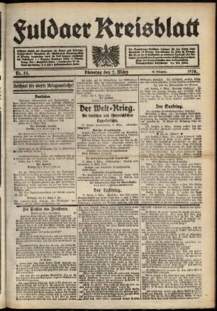 Ausgabe vom Dienstag, den 07. März 1916.