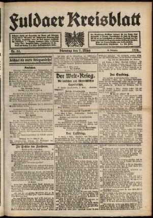 Ausgabe vom Dienstag, den 07. März 1916.