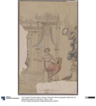 Berlin. Schloss Glienicke, Kleine Neugierde. Entwurf für die Supraporte