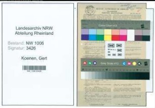 Entnazifizierung Gert Koenen , geb. 26.11.1878 (Postarbeiter)