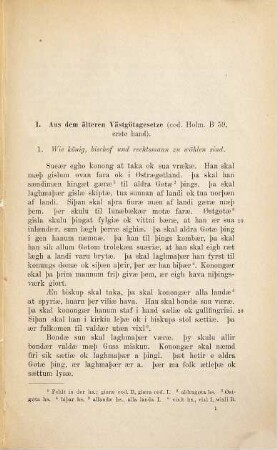 Altschwedisches Lesebuch : mit Anmerkungen und Glossar