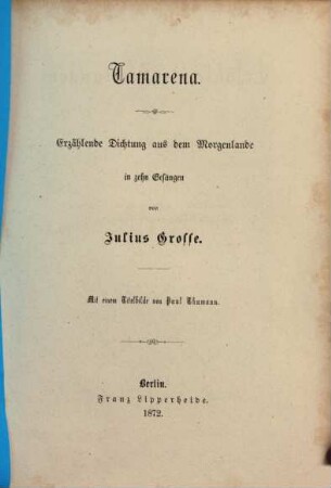 Erzählende Dichtungen, 2