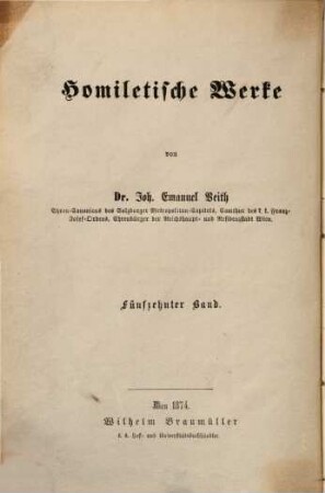 Homiletische Werke, 15. Dikaiosyne : die Epistelreihe des Kirchenjahres in ihrem Verhältnisse zu den Evangelien