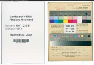 Entnazifizierung Josef Boemelburg , geb. 08.12.1906 (Konstrukteur)