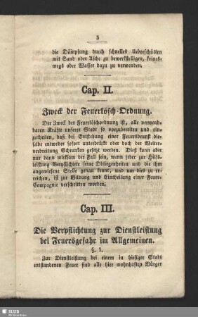 Cap. II. Zweck der Feuerlösch-Ordnung